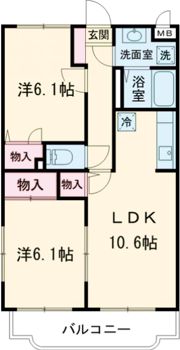 エスポワールⅡ番館の間取り画像