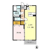 リビングタウン八日市場 Aの間取り画像