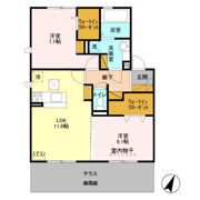 ヴィラージュ Bの間取り画像