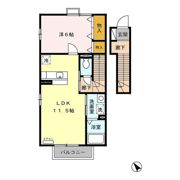 クレスト雅 Bの間取り画像