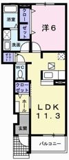 アヴェニューH・F Aの間取り画像