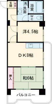 ヴィラアンソレイエ今治八町西の間取り画像