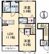 シャーメゾンJUAⅡの間取り画像