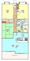 グランドール岩国弐番館の間取り画像