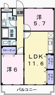 レジデンス英賀保の間取り画像