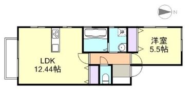 アルカンジュ四十瀬Ⅱの間取り画像