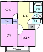 耕田ハイツBの間取り画像