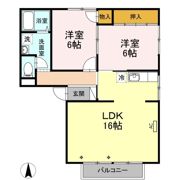 アーバンライフ八橋の間取り画像