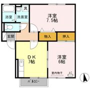 グリーンコーポ B棟の間取り画像