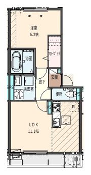 クローバー富士1号館の間取り画像