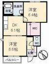 メゾン楽天 B棟の間取り画像