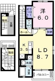 ラフレシール あきる野の間取り画像