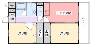 龍野中村コーポの間取り画像