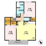 コーポマリーナ Bの間取り画像