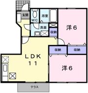 東フラワーの間取り画像