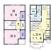 ヴィラ ウィステリアBの間取り画像