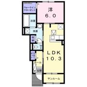 ピースフルハイツ Aの間取り画像