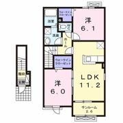 アルドール矢来Bの間取り画像