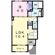カーサ矢原の間取り画像