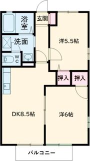 ハートホーム八ッ橋Bの間取り画像