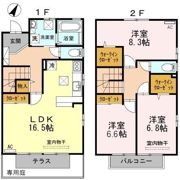 リビングタウン矢原 D棟の間取り画像