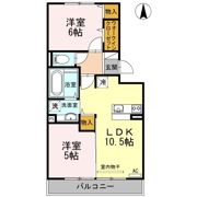 ウィルコート小郡給領町 A・B B棟の間取り画像