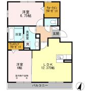 プール ボヌール Aの間取り画像