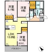 メゾンドール東谷山 A棟の間取り画像