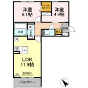 メゾンドール東谷山 B棟の間取り画像