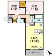 メゾンドール東谷山 B棟の間取り画像