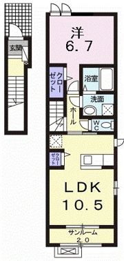 D residenceの間取り画像