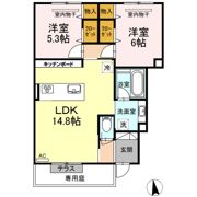 レーブコートの間取り画像