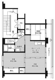 ビレッジハウス上北島2号棟の間取り画像