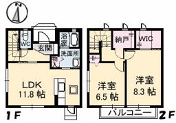 シャーメゾン桃山の間取り画像