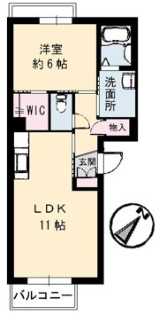 ハイツ ヒラオカⅢの間取り画像