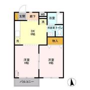 グリーンヒルズ B棟の間取り画像
