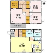 リクヴィル A棟の間取り画像