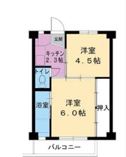 ビレッジハウス上条3号棟の間取り画像