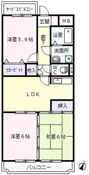マジェステートの間取り画像