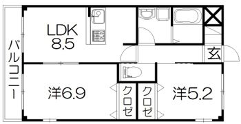 クレールシャンブルの間取り画像