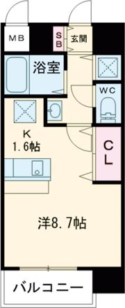 プレサンス三宮花時計前の間取り画像