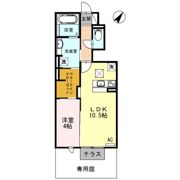 ヴィルヌーブ E棟の間取り画像