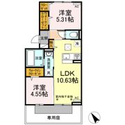 メゾンドヴェルデ B棟の間取り画像