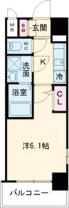 エスリード神戸兵庫駅マリーナスクエアの間取り画像