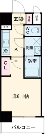 エスリード神戸兵庫駅マリーナスクエアの間取り画像