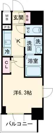 エスリード神戸兵庫駅マリーナスクエアの間取り画像