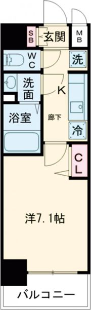 プレサンス兵庫ヴィアーレの間取り画像