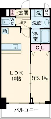 プレサンス兵庫ヴィアーレの間取り画像