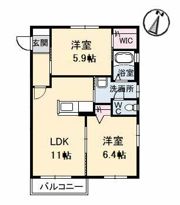 メゾンスカイヒルズ Q棟の間取り画像