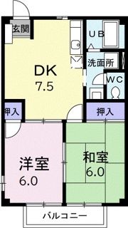 エクセルハイム穴橋の間取り画像
